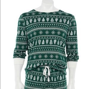 Lauren Conrad Christmas pajama TOP ONLY